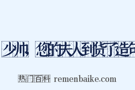 少帅，您的夫人到货了造句是什么意思的图片